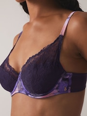 B by Ted Baker Charcoal Floral Non Pad Underwire Lace Bra - Image 5 of 7