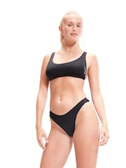 Черный - Speedo Женская быстросохнущая завышенная талия бикини Bottoms - Изображение 1 из 10