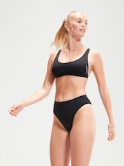Speedo Black Womens Quick Drying High Waisted Bikini Bottoms - Image 3 of 6
