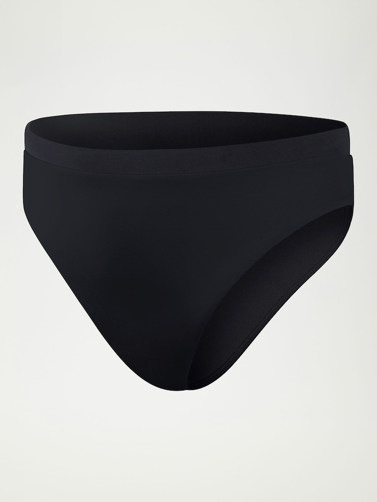 Speedo Black Womens Quick Drying High Waisted Bikini Bottoms - Image 6 of 6