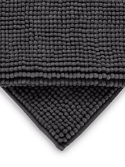 Dark Charcoal Grey Bobble Bath Mat - Image 2 of 5