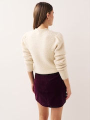 Berry Red Corduroy Mini Skirt - Image 2 of 5