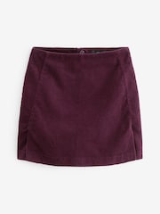 Berry Red Corduroy Mini Skirt - Image 4 of 5