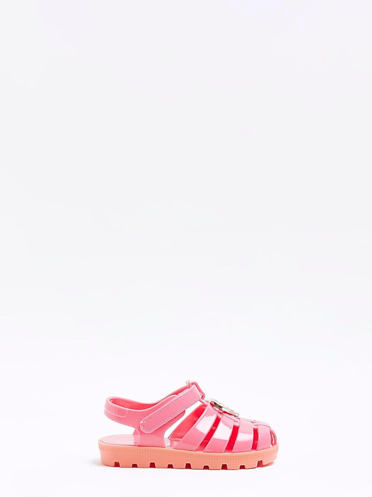 River Island Girls Pink Rubber Jelly Sandals - Image 1 of 5
