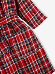 JoJo Maman Bébé Red Kids' Cosy Tartan Dressing Gown - Image 4 of 4