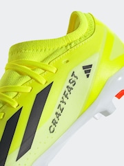 adidas Yellow Football X Crazyfast League Firm Ground Kids Boots - Image 10 of 10