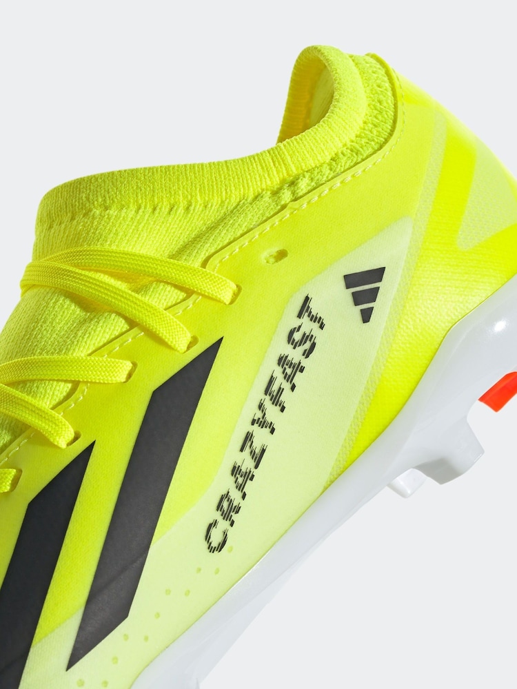 adidas Yellow Football X Crazyfast League Firm Ground Kids Boots - Image 10 of 10