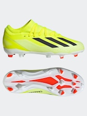 adidas Yellow Football X Crazyfast League Firm Ground Kids Boots - Image 6 of 10