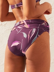 Purple Leaf High Waist Bikini Bottoms - Image 4 of 7