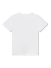 KENZO KIDS Elephant Print Logo 100% Cotton White T-Shirt - Image 2 of 3