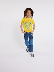 KENZO KIDS Yellow Elephant Print Logo 100% Cotton T-Shirt - Image 1 of 4