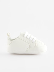 White Lace-Up Baby Trainers (0-24mths) - Image 4 of 7