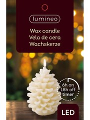 Lumineo Cream Christmas Pinecone LED Candle - Image 2 of 2