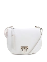 Jones Bootmaker White Leather Saddle Bag - Image 2 of 4