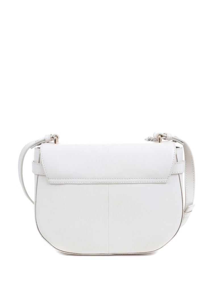 Jones Bootmaker White Leather Saddle Bag - Image 3 of 4