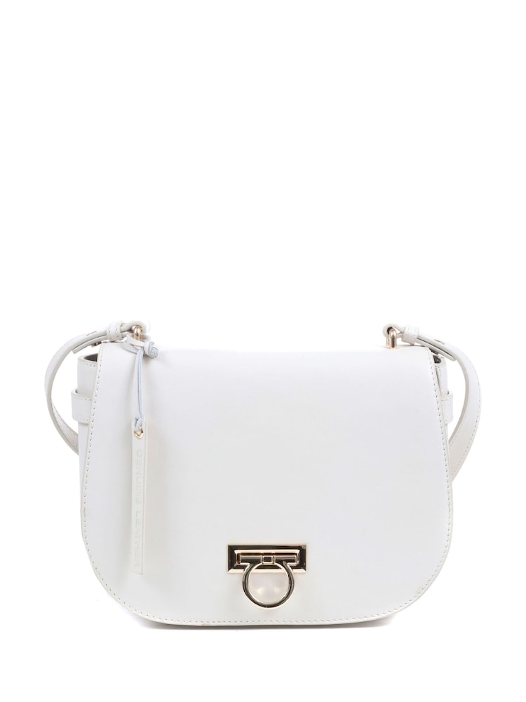 Jones Bootmaker White Leather Saddle Bag - Image 4 of 4