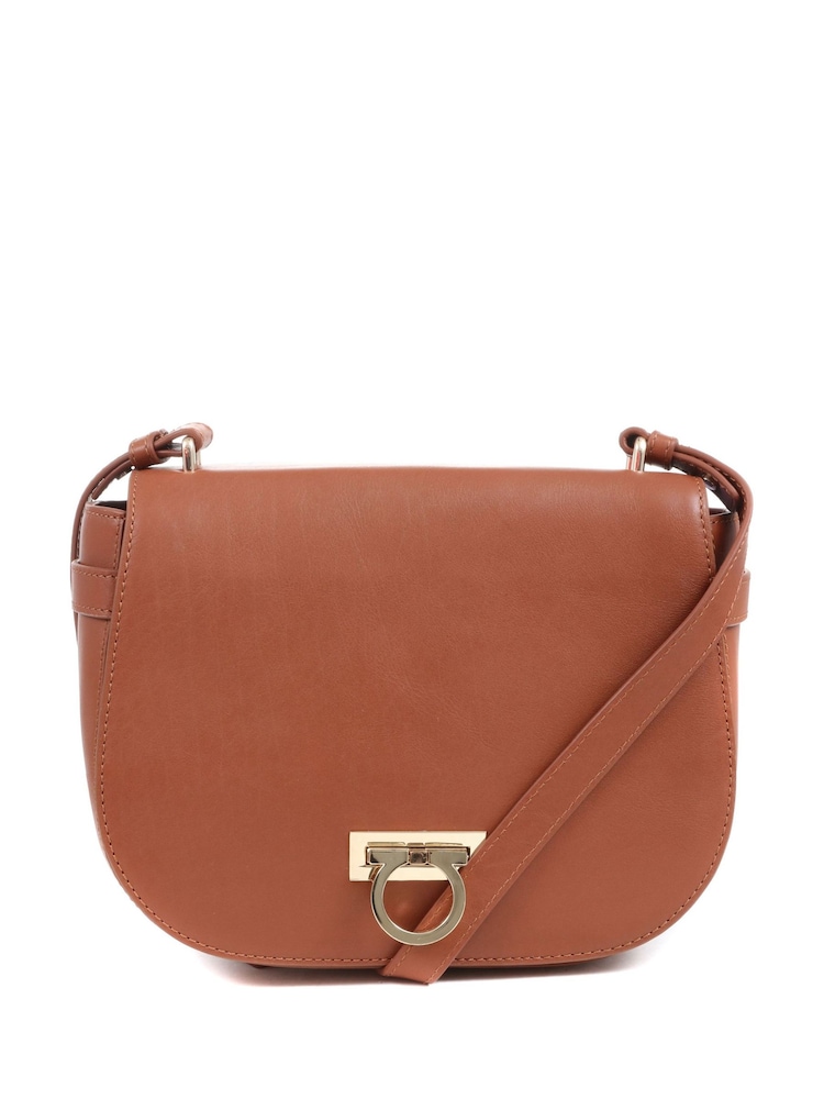 Jones Bootmaker Brown Leather Saddle Bag - Image 4 of 4