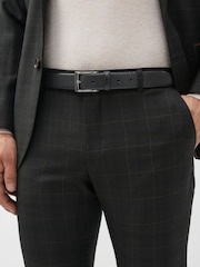 Black Textured Leather Belt - Image 5 of 5
