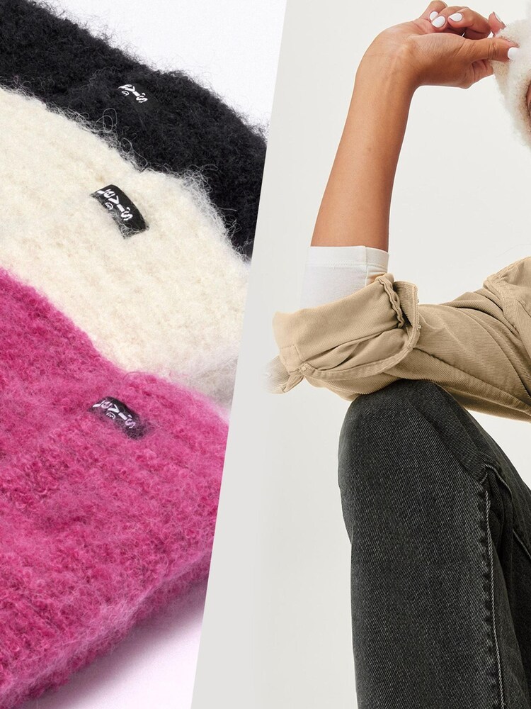Levi's® White Fuzzy Beanie - Image 3 of 3