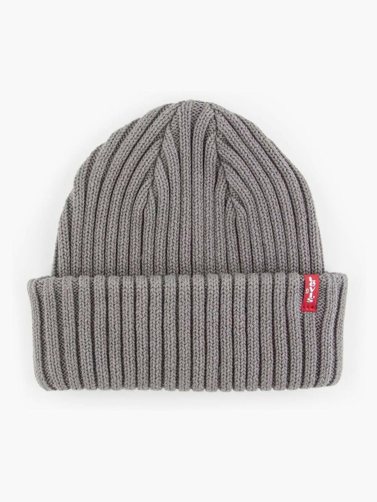 Levi's® Grey Ribbed Beanie - Image 1 of 2