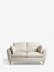 Tailored Chenille Oyster Natural Emory Compact 2 Seater Sofa in a Box - Image 2 of 8