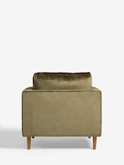 Plush Chenille Moss Green Houghton Slim Arm Chair - Image 6 of 9