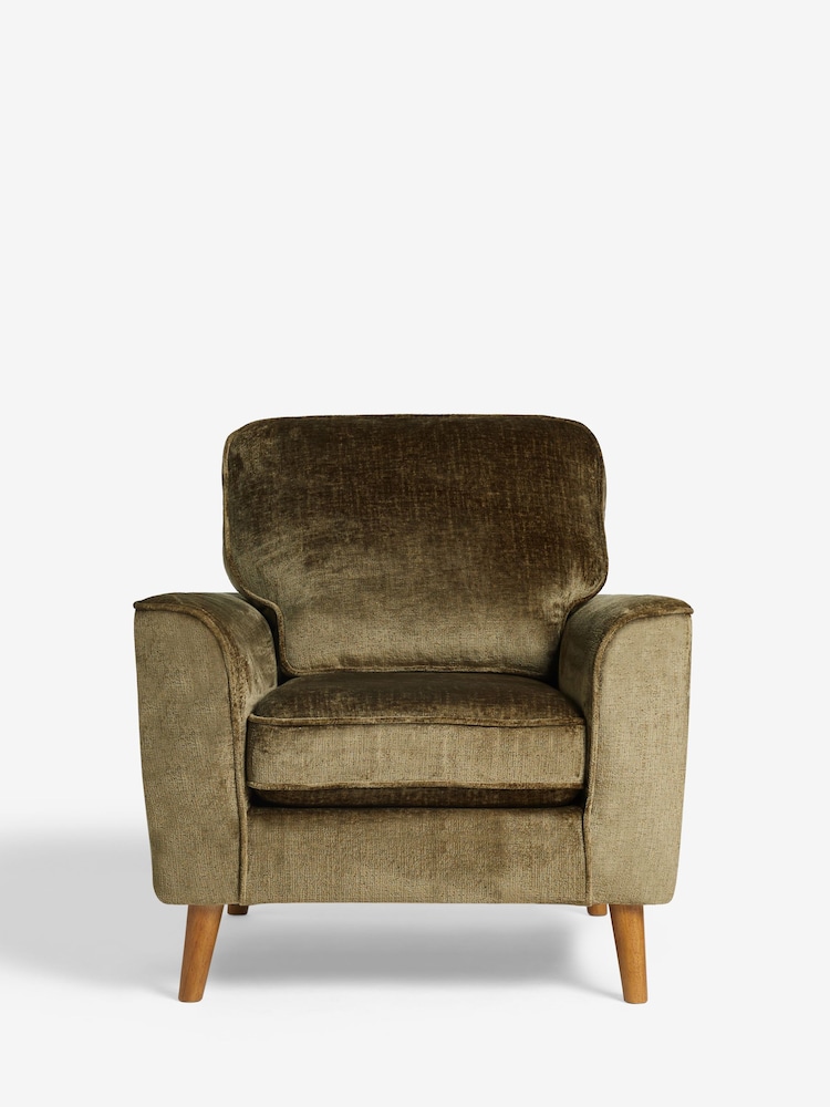 Plush Chenille Moss Green Stamford Armchair - Image 2 of 9