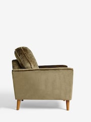 Plush Chenille Moss Green Stamford Armchair - Image 6 of 9