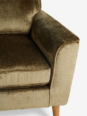 Plush Chenille Moss Green Stamford Armchair - Image 8 of 9