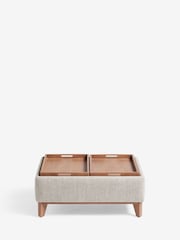 Chunky Weave Mid Natural Hayden Storage Coffee Table - Image 7 of 12