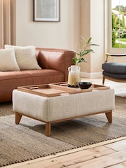 Chunky Weave Mid Natural Hayden Storage Coffee Table - Image 1 of 12