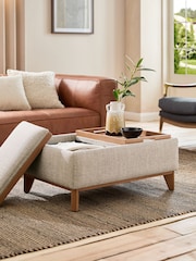 Chunky Weave Mid Natural Hayden Storage Coffee Table - Image 2 of 12