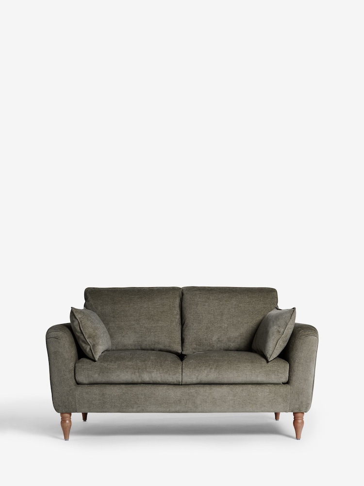 Fine Chenille Dark Sage Green Emory Compact 2 Seater Sofa in a Box - Image 2 of 7