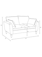 Fine Chenille Dark Sage Green Emory Compact 2 Seater Sofa in a Box - Image 5 of 7