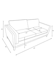 Chunky Weave Dove Grey Bennett Wooden 3 Seater Sofa - Image 8 of 9