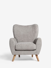 Chunky Chenille Light Grey Wilson II Highback Grande Armchair - Image 2 of 10