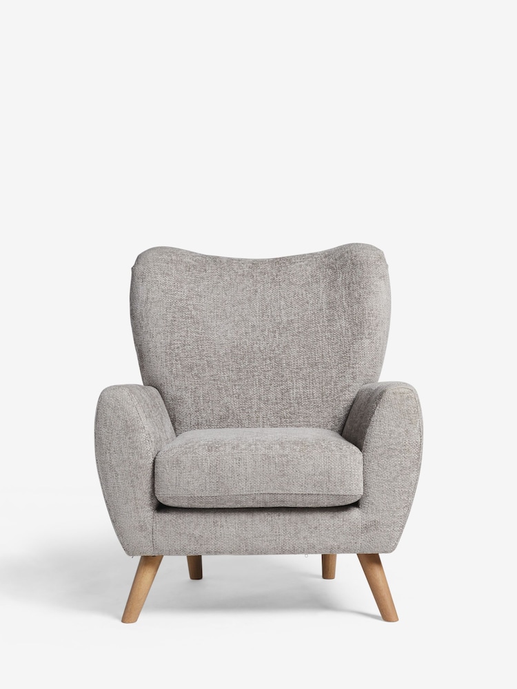 Chunky Chenille Light Grey Wilson II Highback Grande Armchair - Image 2 of 10