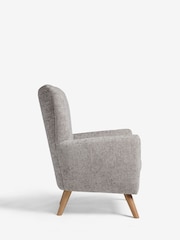 Chunky Chenille Light Grey Wilson II Highback Grande Armchair - Image 7 of 10