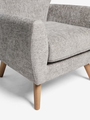 Chunky Chenille Light Grey Wilson II Highback Grande Armchair - Image 9 of 10