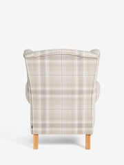 Versatile Check Nevis Light Natural Sherlock Highback Armchair - Image 8 of 10