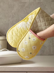 Yellow Bee And Daisy Oven Gloves - Image 1 of 3