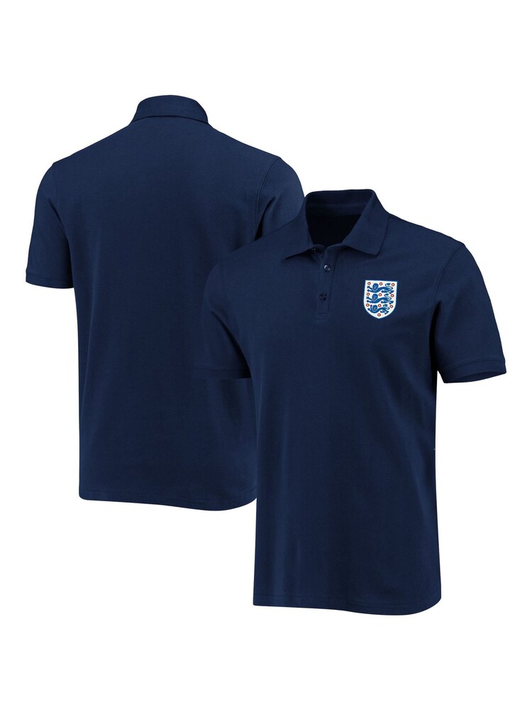 Fanatics Blue England Small Crest 100% Cotton Polo Shirt - Image 1 of 3