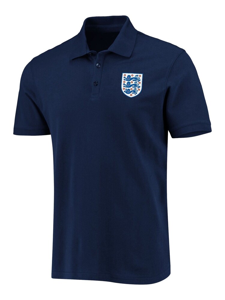 Fanatics Blue England Small Crest 100% Cotton Polo Shirt - Image 2 of 3