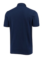 Fanatics Blue England Small Crest 100% Cotton Polo Shirt - Image 3 of 3