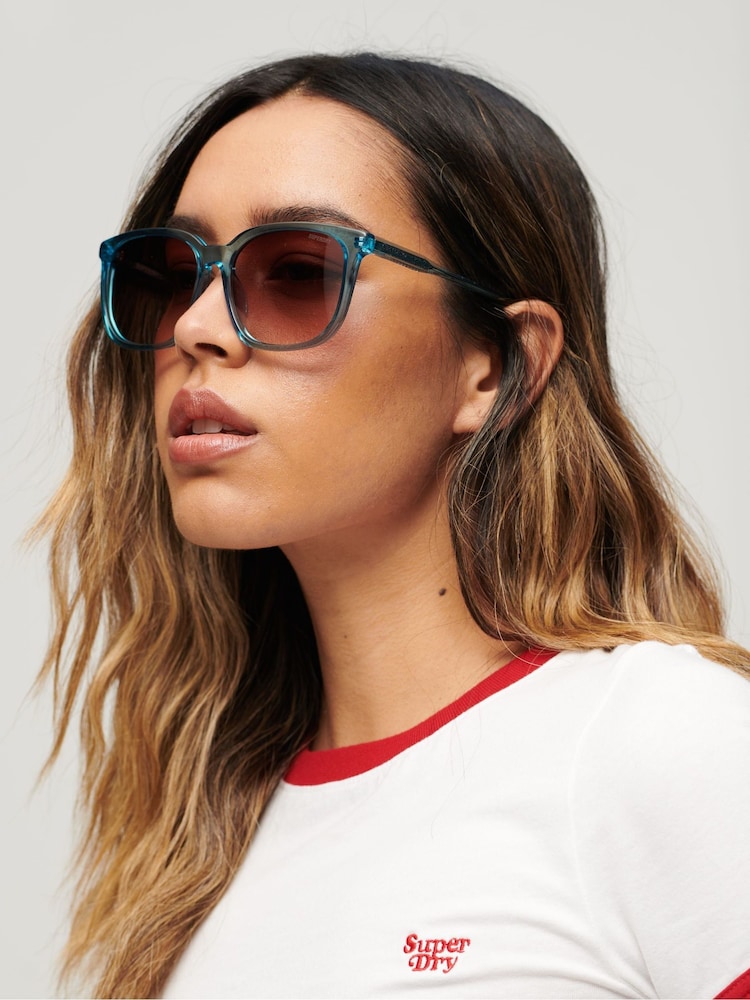 Superdry Blue SDR Sorcha Sunglasses - Image 1 of 5