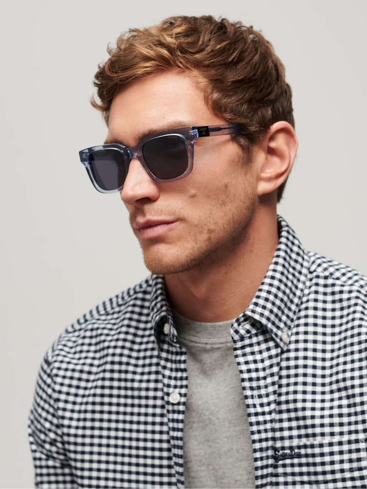Superdry Blue SDR Garritsen Sunglasses - Image 1 of 5