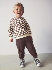 Brown/Cream Checkerboard Hoodie (3mths-7yrs) - Image 2 of 6