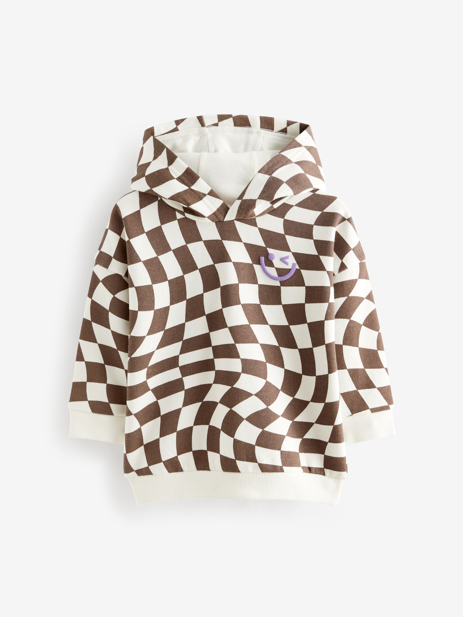 Buy Brown Cream Checkerboard Hoodie 3mths 7yrs from Next Luxembourg
