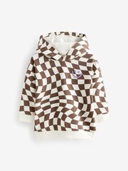 Brown/Cream Checkerboard Hoodie (3mths-7yrs) - Image 4 of 6