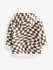Brown/Cream Checkerboard Hoodie (3mths-7yrs) - Image 5 of 6